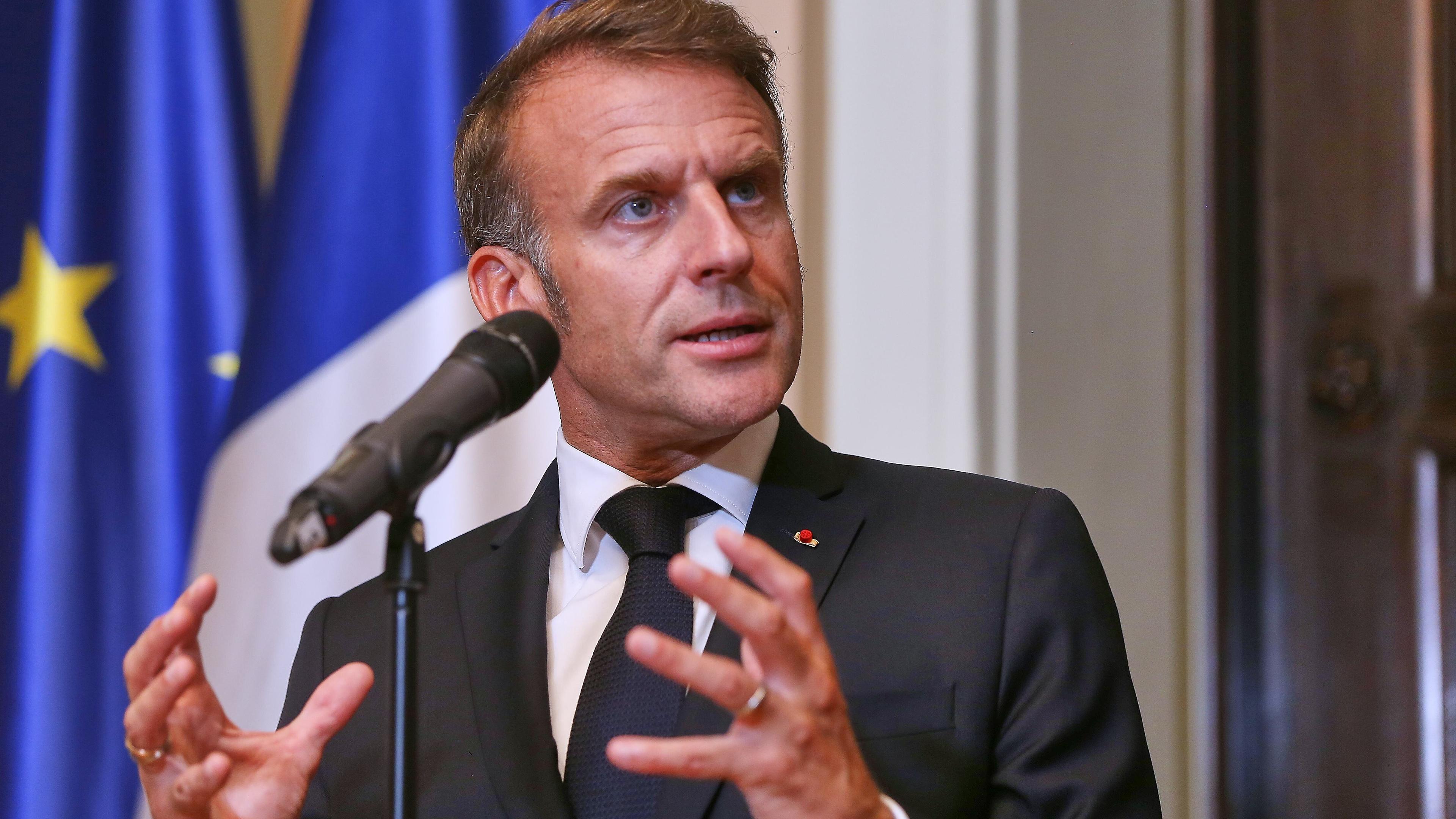 Empfang des franzoesischen Staatspraesidenten: Emmanuel Macron