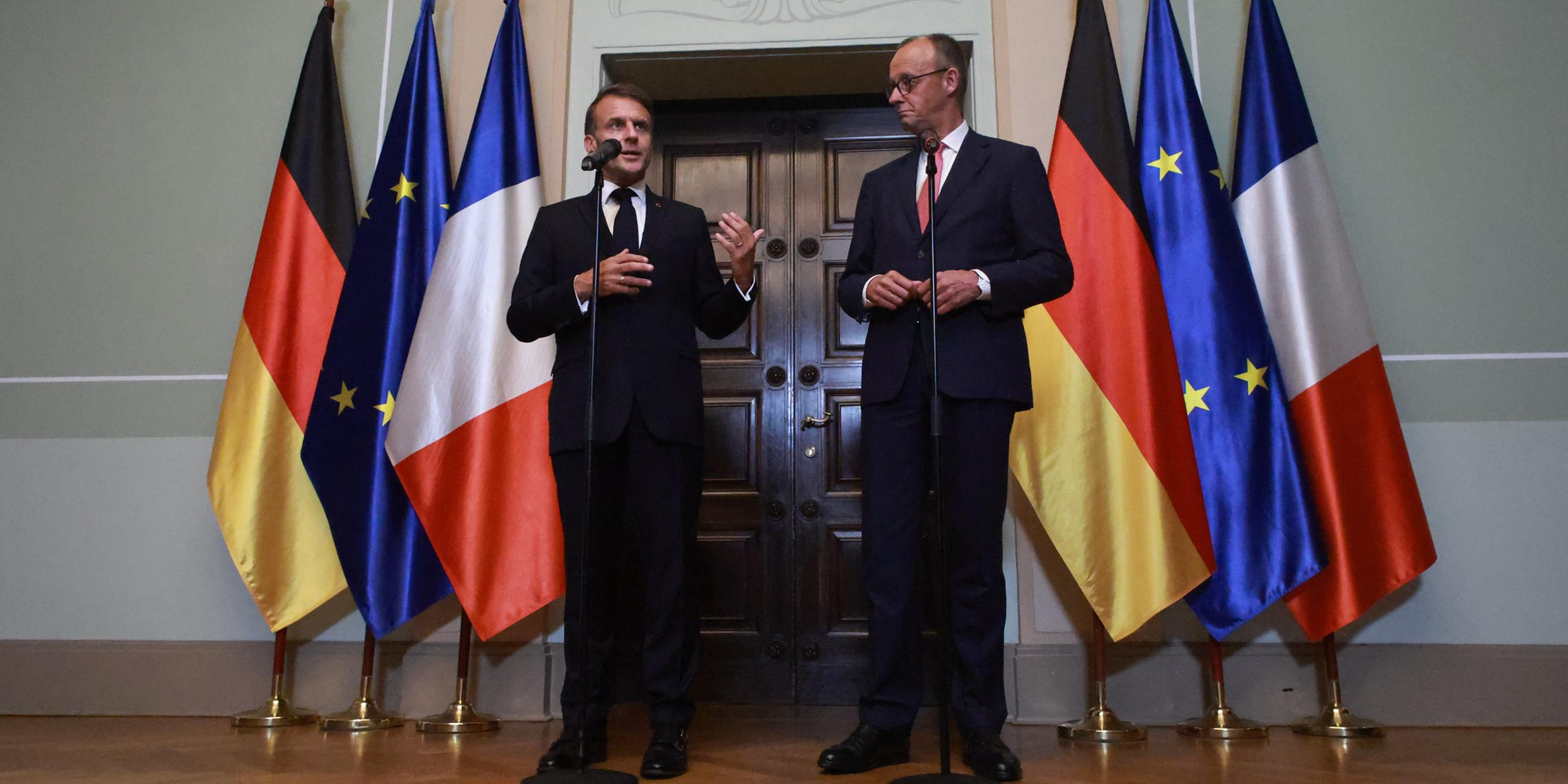 Emmanuel Macron und Friedrich Merz