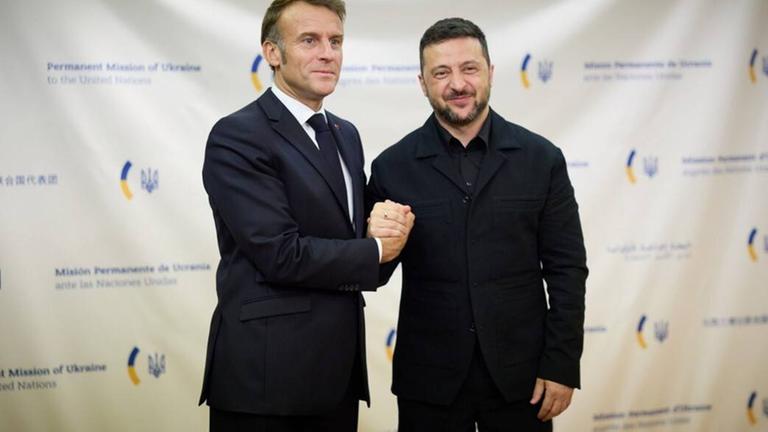 Selenskyi und Macron in New York 