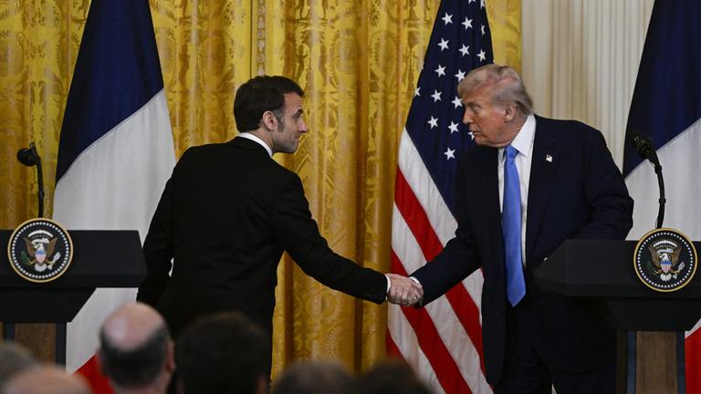 US-Präsident Trump mit Frankreichs Präsident Macron