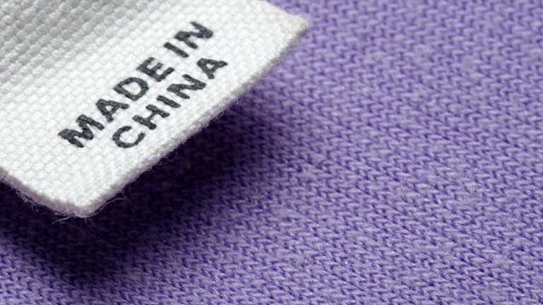 Textil-Beschriftung: "MADE IN CHINA".