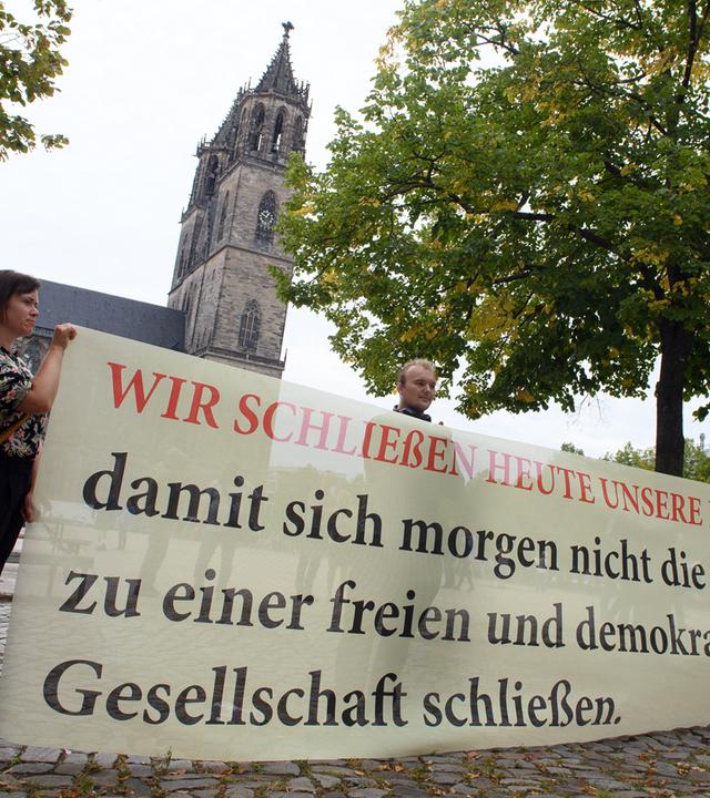 Migrantinnen und Migranten streiken gegen Rassismus