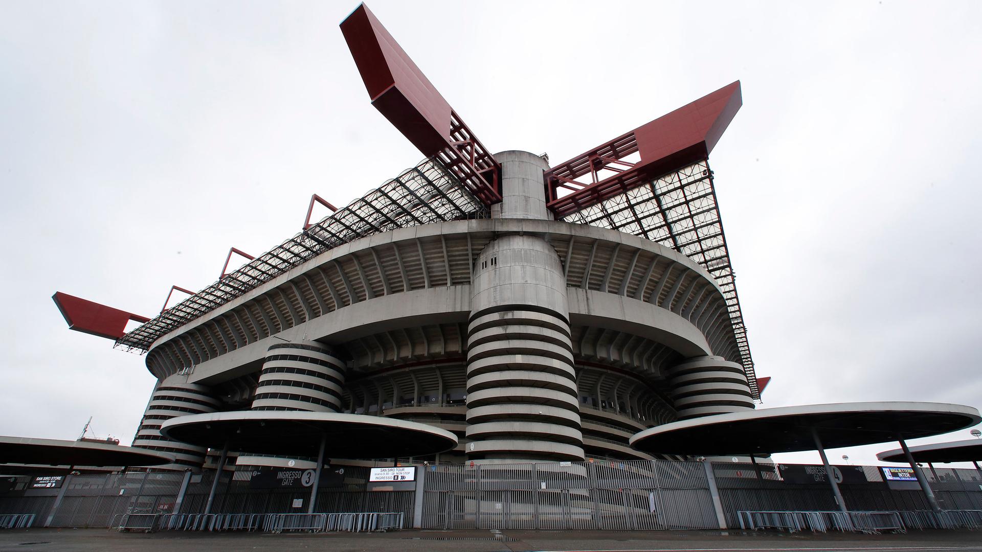 Das Mailänder San Siro Stadion, offiziell Giuseppe Meazza Stadion