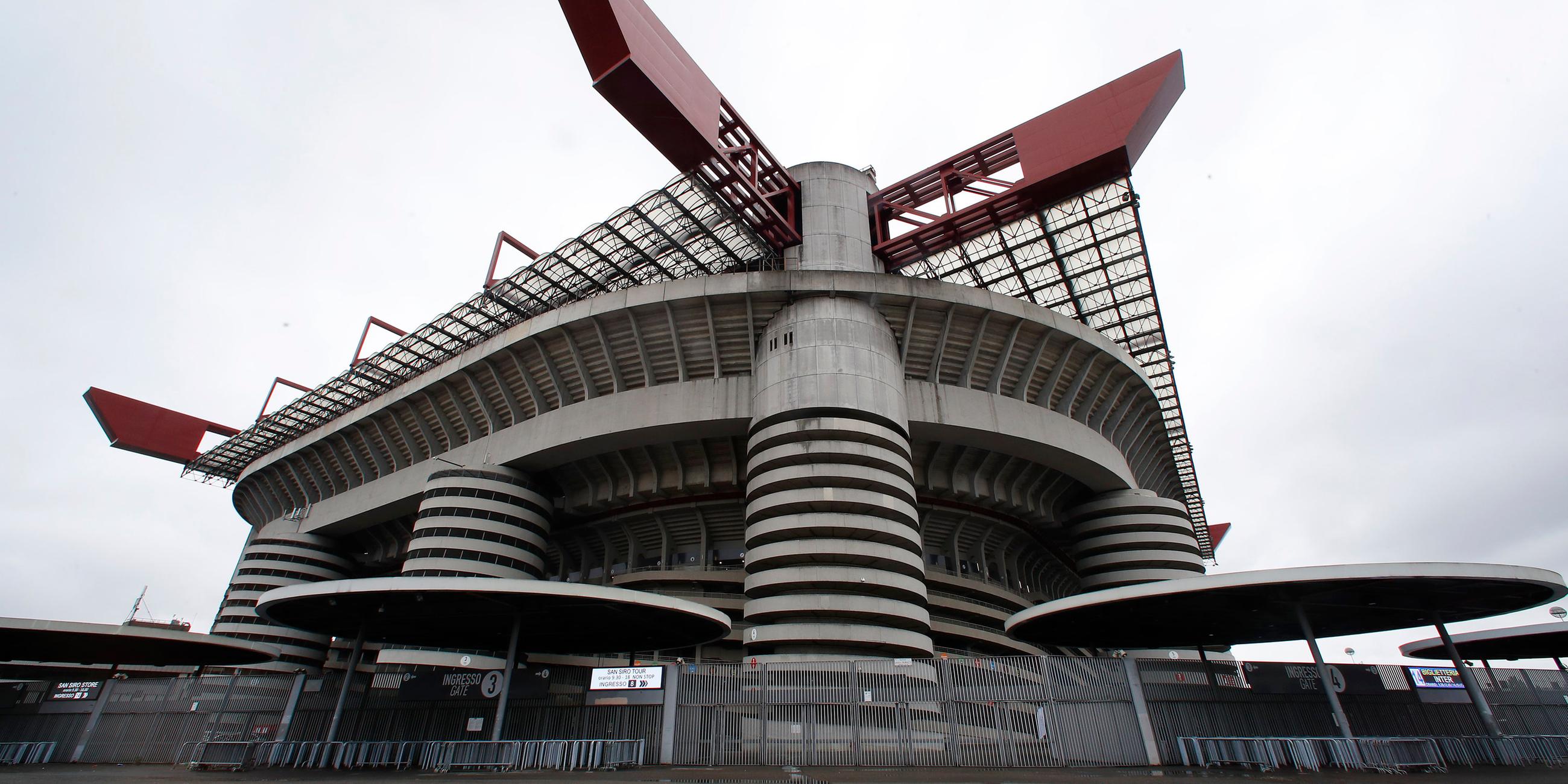 Das Mailänder San Siro Stadion, offiziell Giuseppe Meazza Stadion