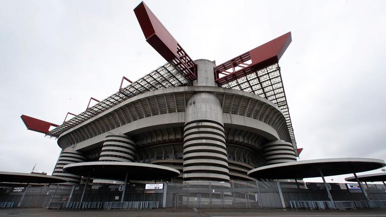 Das Mailänder San Siro Stadion, offiziell Giuseppe Meazza Stadion