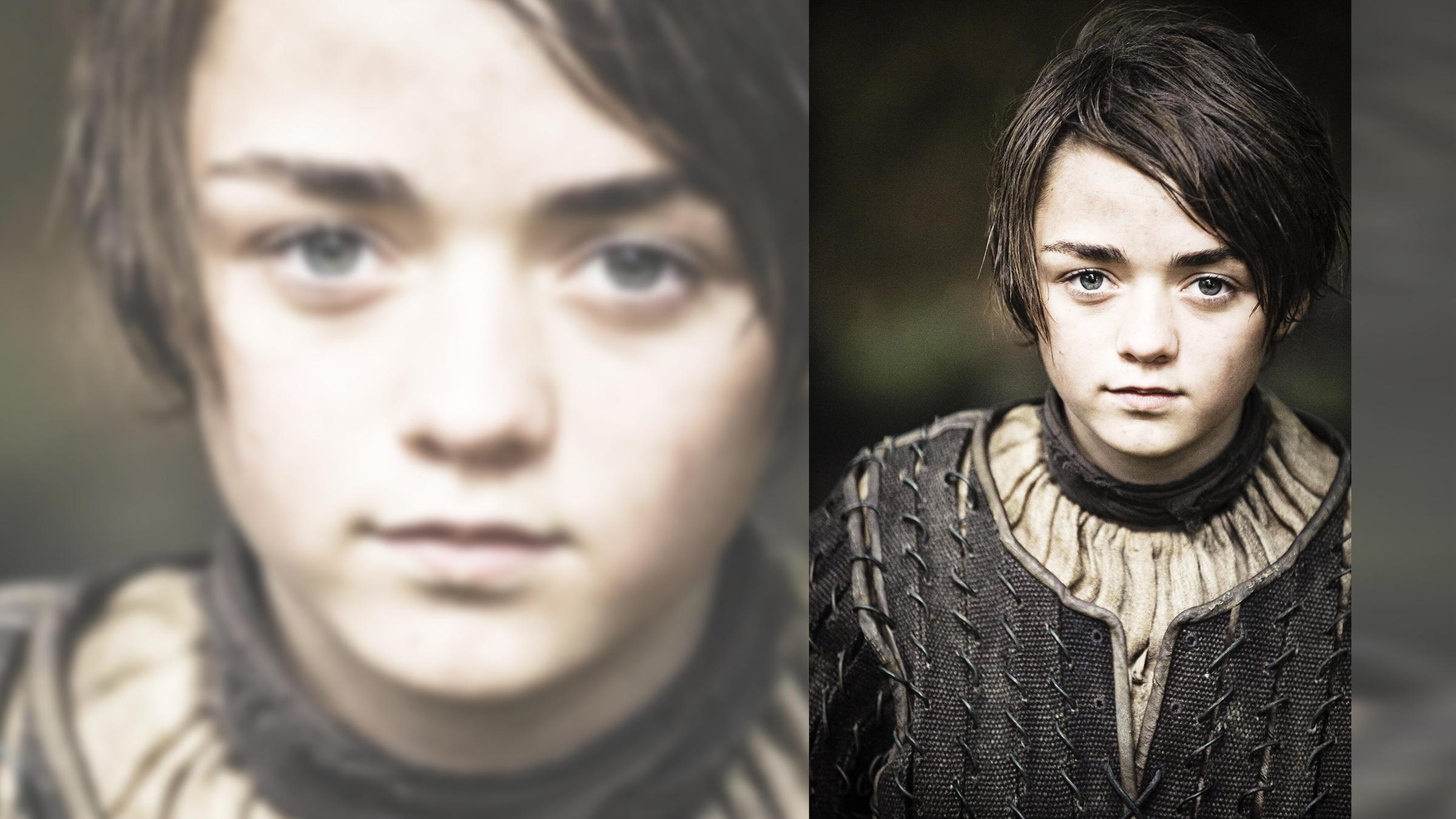 Maisie Williams in ihrer Rolle in "Game of Thrones". Sie ist als kleines Mädchen zu Beginn der Serie