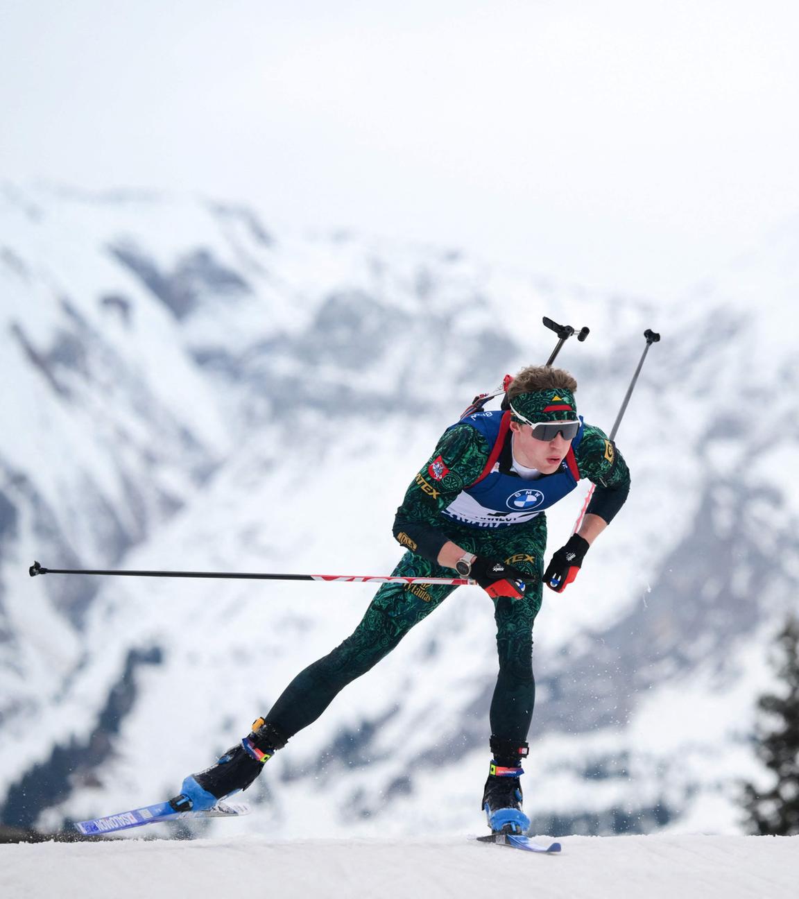 Maksim Fomin (Litauen) ist in Aktion. 