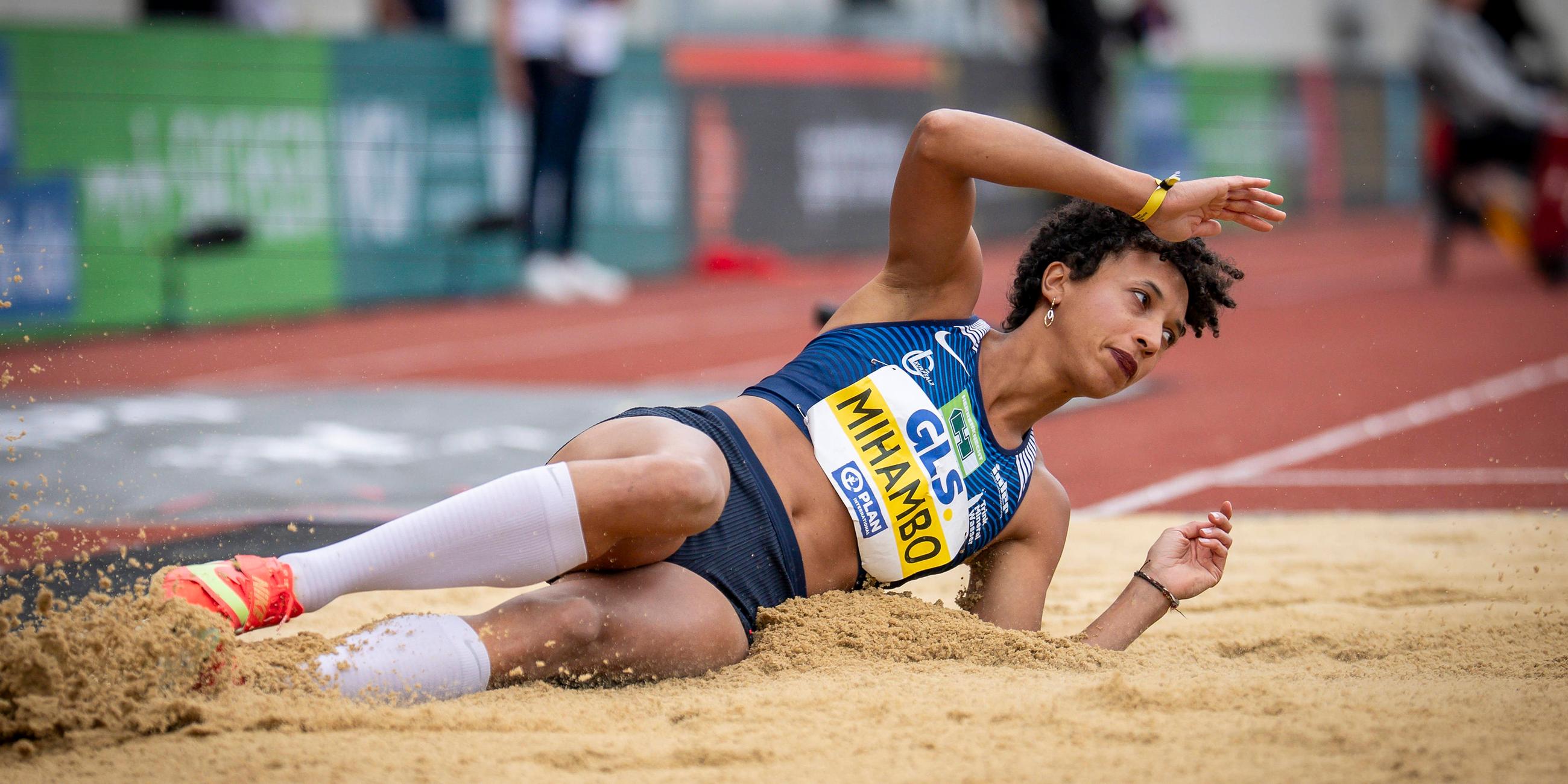 Malaika Mihambo in Aktion.