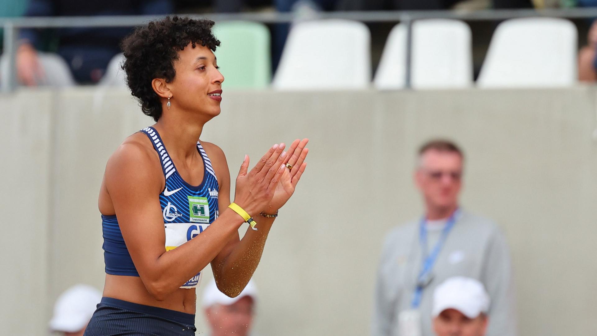 Malaika Mihambo am 3. August bei der DM in Dresden.