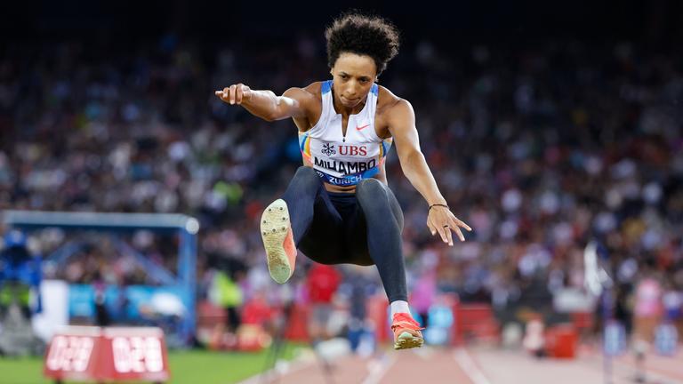 Weitspringerin Malaika Mihambo in Aktion