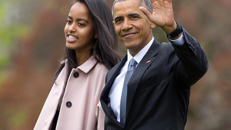 Barack Obama mit Tocher Malia Ann