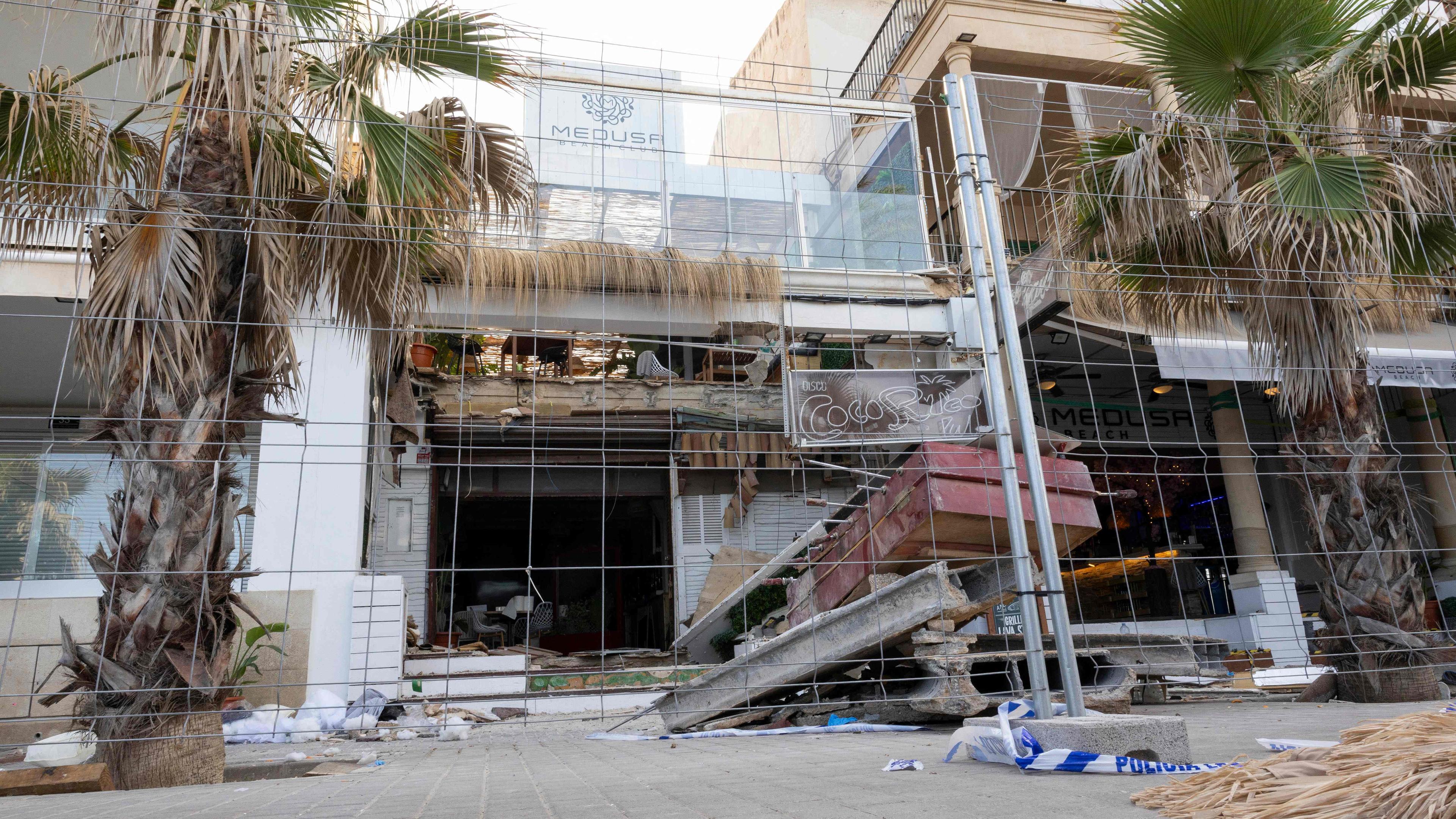 Eingestürztes Restauran auf Mallorca