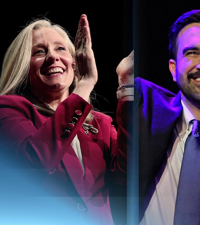 Demokraten gewählt: Governeurin Abigail Spanberger (Virginia), New Yorks Bürgermeister Zohran Mamdani und Governeurin Mikie Sherrill (New Jersey)