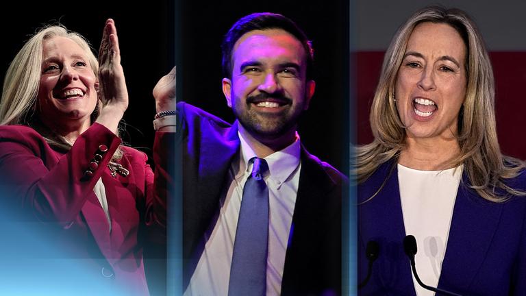 Demokraten gewählt: Governeurin Abigail Spanberger (Virginia), New Yorks Bürgermeister Zohran Mamdani und Governeurin Mikie Sherrill (New Jersey)