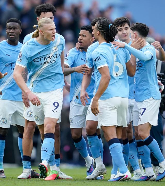 Manchester City beim Spiel in der Premier League.