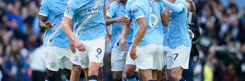 Manchester City beim Spiel in der Premier League.