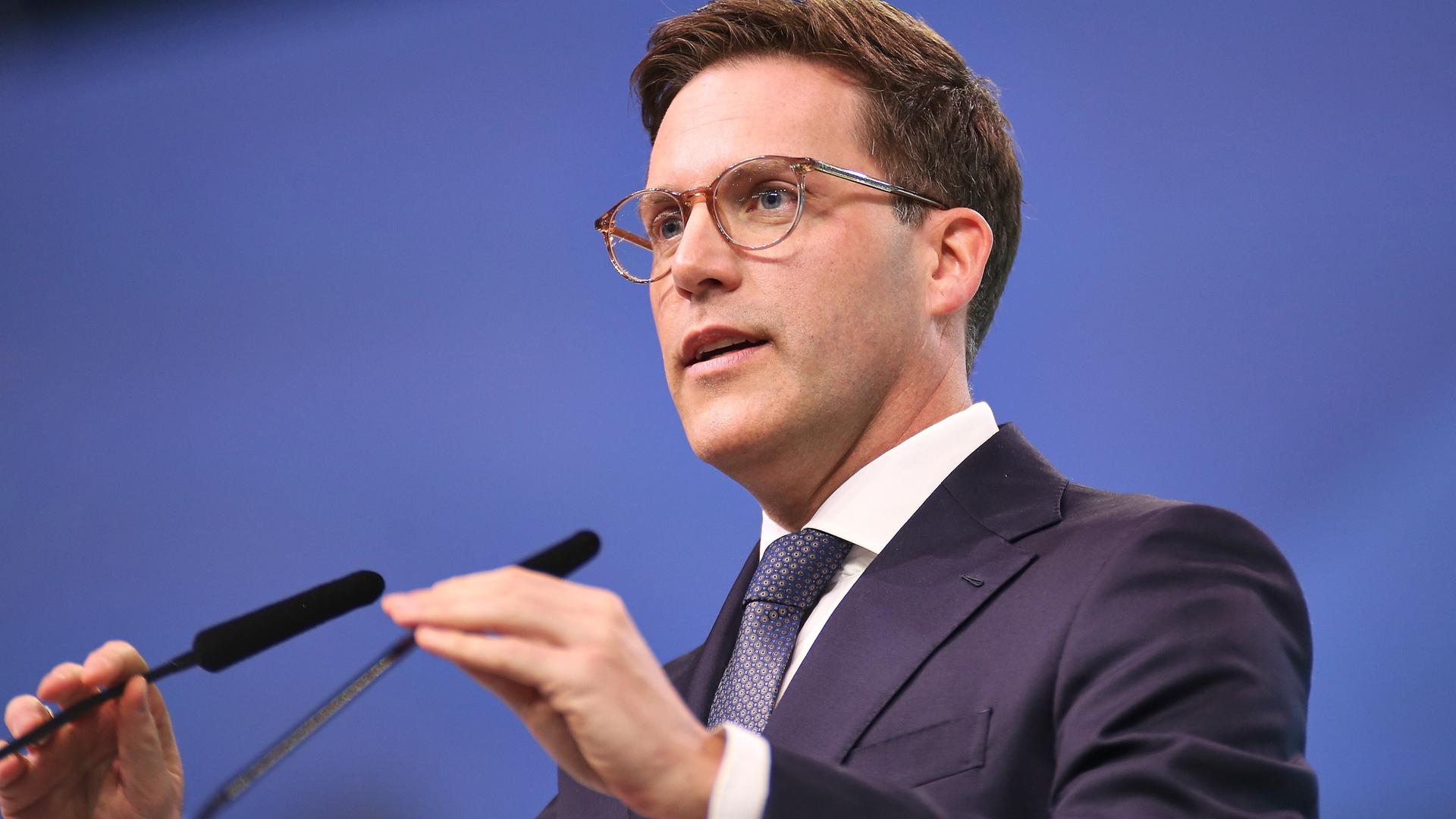 Manuel Hagel spricht beim 38. Bundesparteitag der CDU Deutschlands