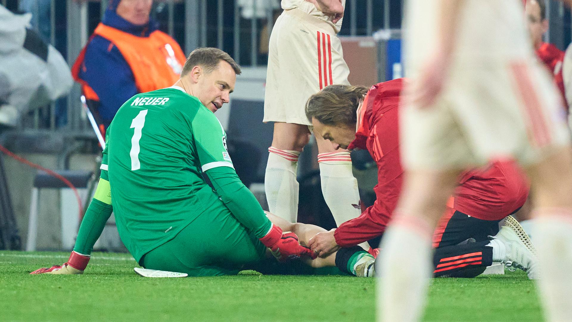 Bayern-Torwart Manuel Neuer musste angeschlagen raus