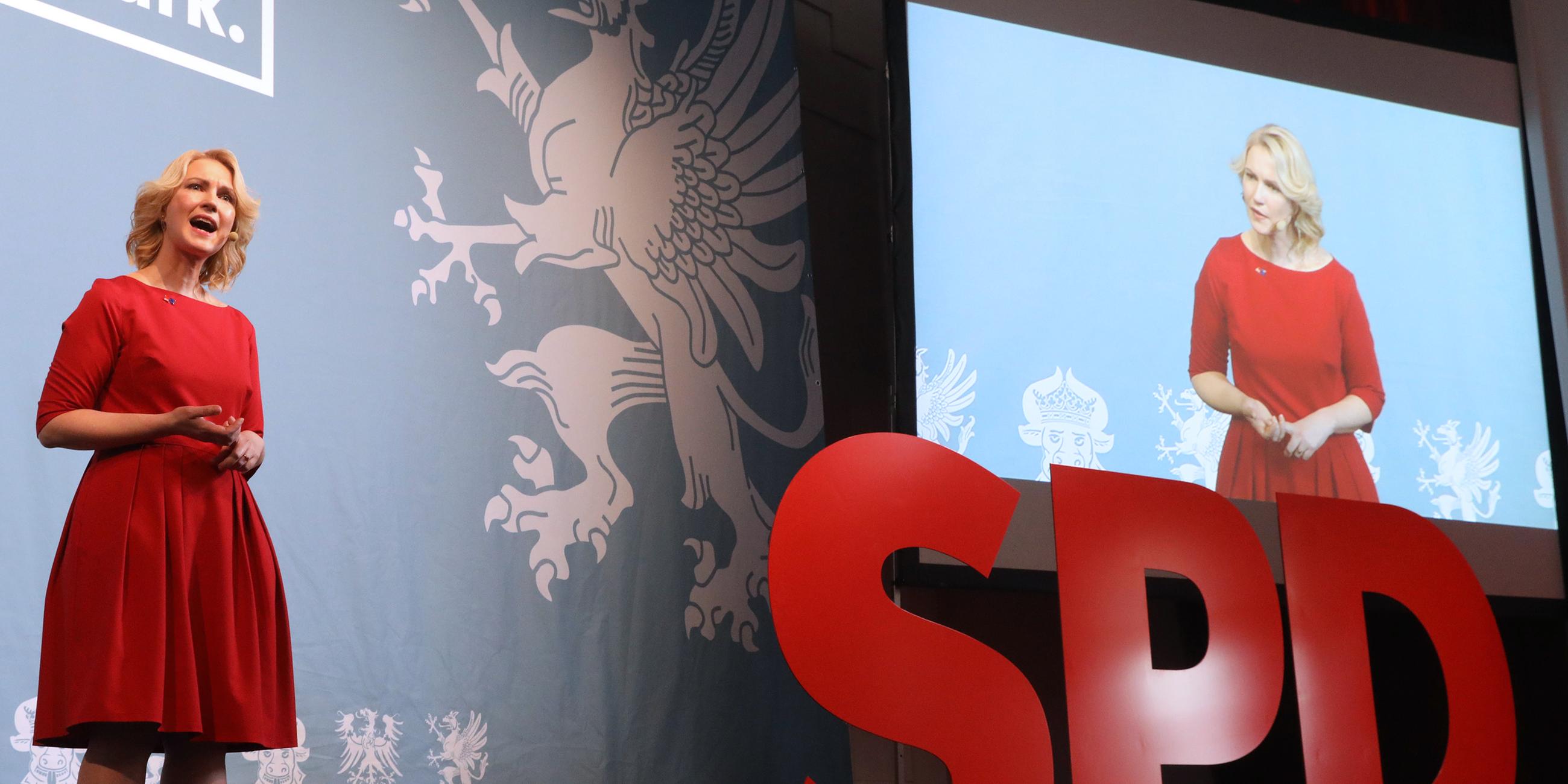 Manuela Schwesig, Landesvorsitzende und Ministerpräsidentin von Mecklenburg-Vorpommern