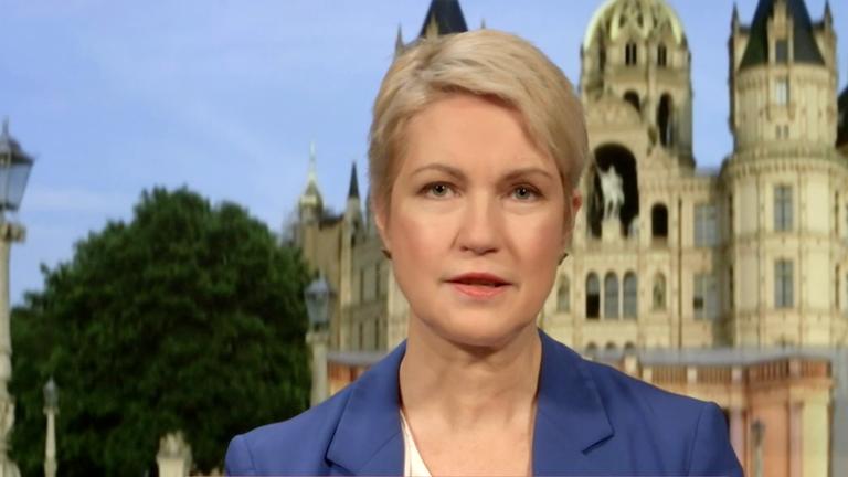 Screenshot: Manuela Schwesig spricht im ZDF Morgenmagazin am 15.04.2025