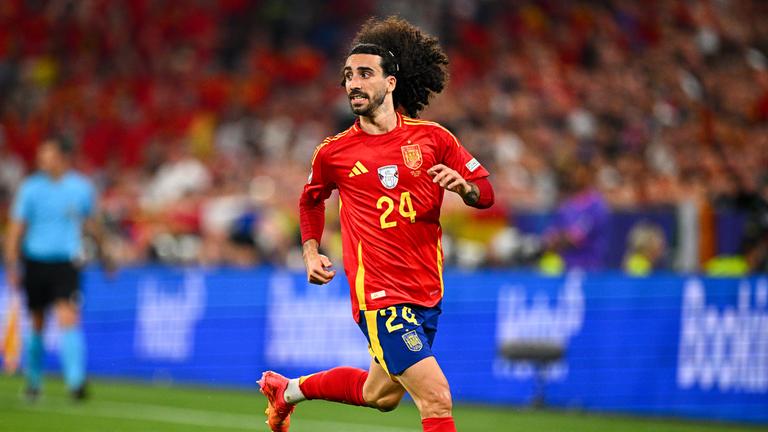 Spaniens Marc Cucurella in Aktion.