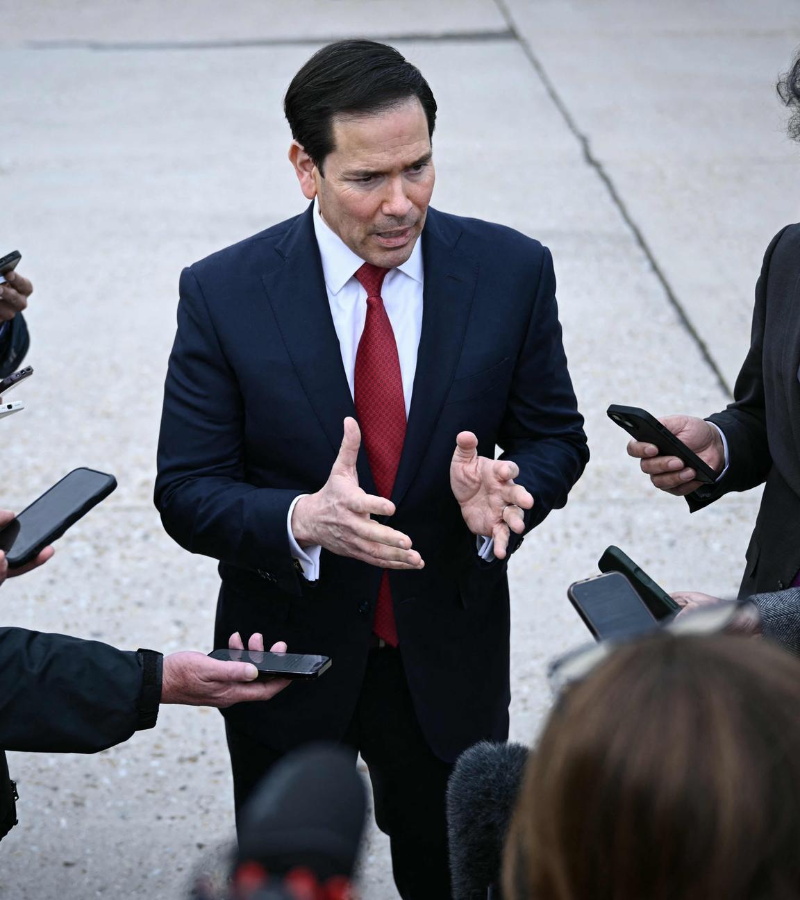 Marco Rubio beim G7-Außenministertreffen in Frankreich.