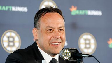 Der neue Cheftrainer der Boston Bruins, Marco Sturm, spricht. 