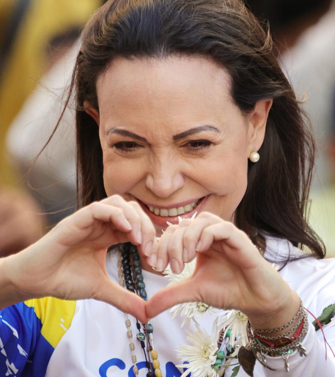 Die venezolanische Oppositionsführerin Maria Corina Machado