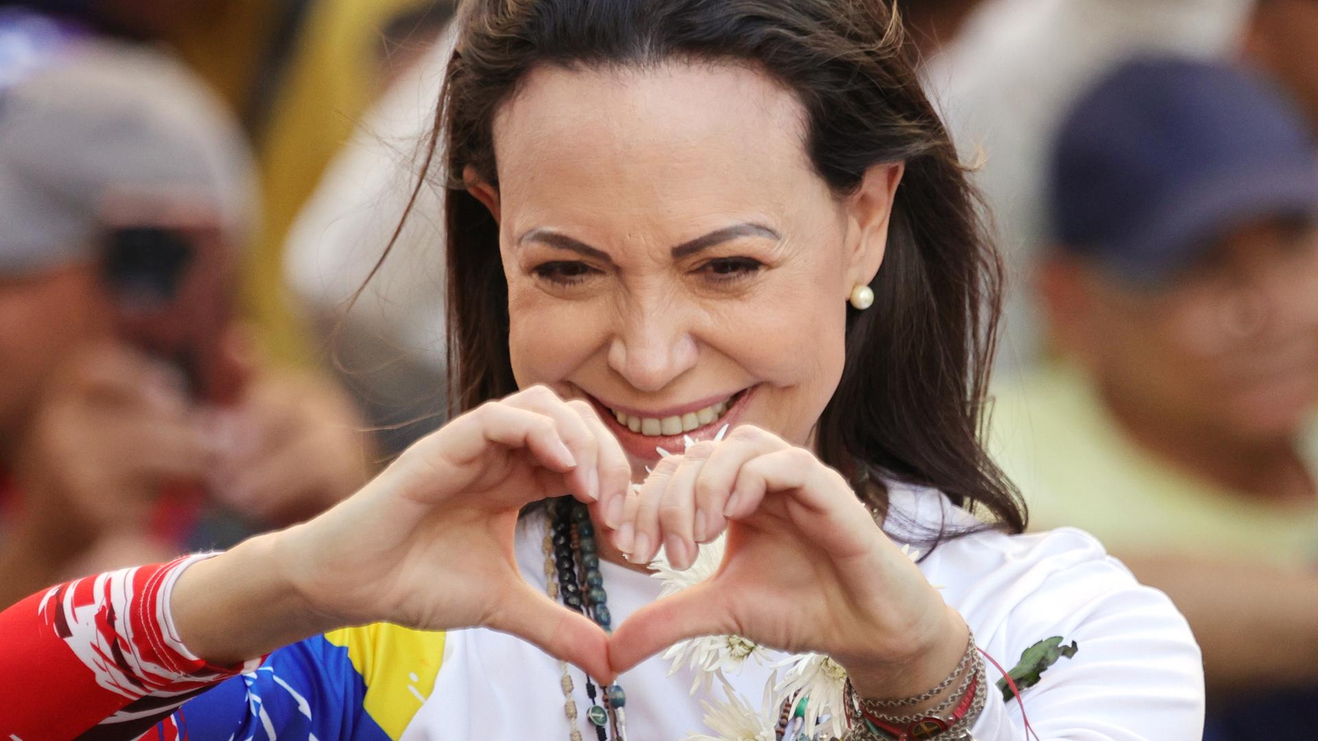 Die venezolanische Oppositionsführerin Maria Corina Machado