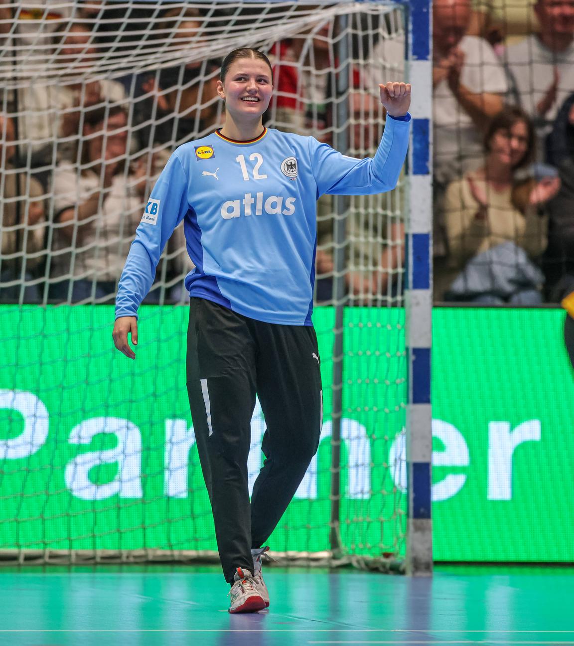 Marie Weiß (Deutschland) jubelt. 