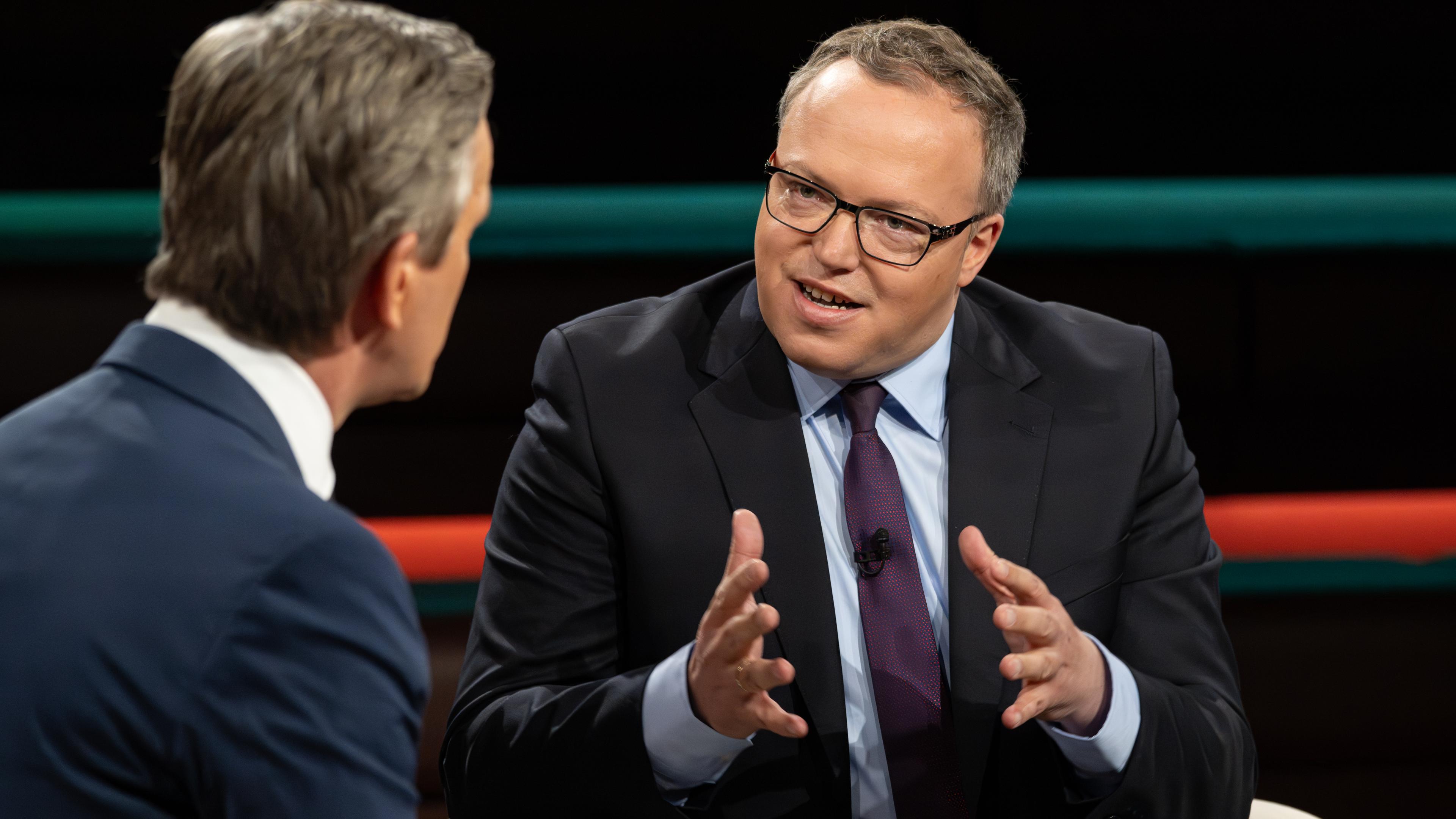 Der Vorsitzende der CDU in Thüringen, Mario Voigt, in der Sendung Markus Lanz.