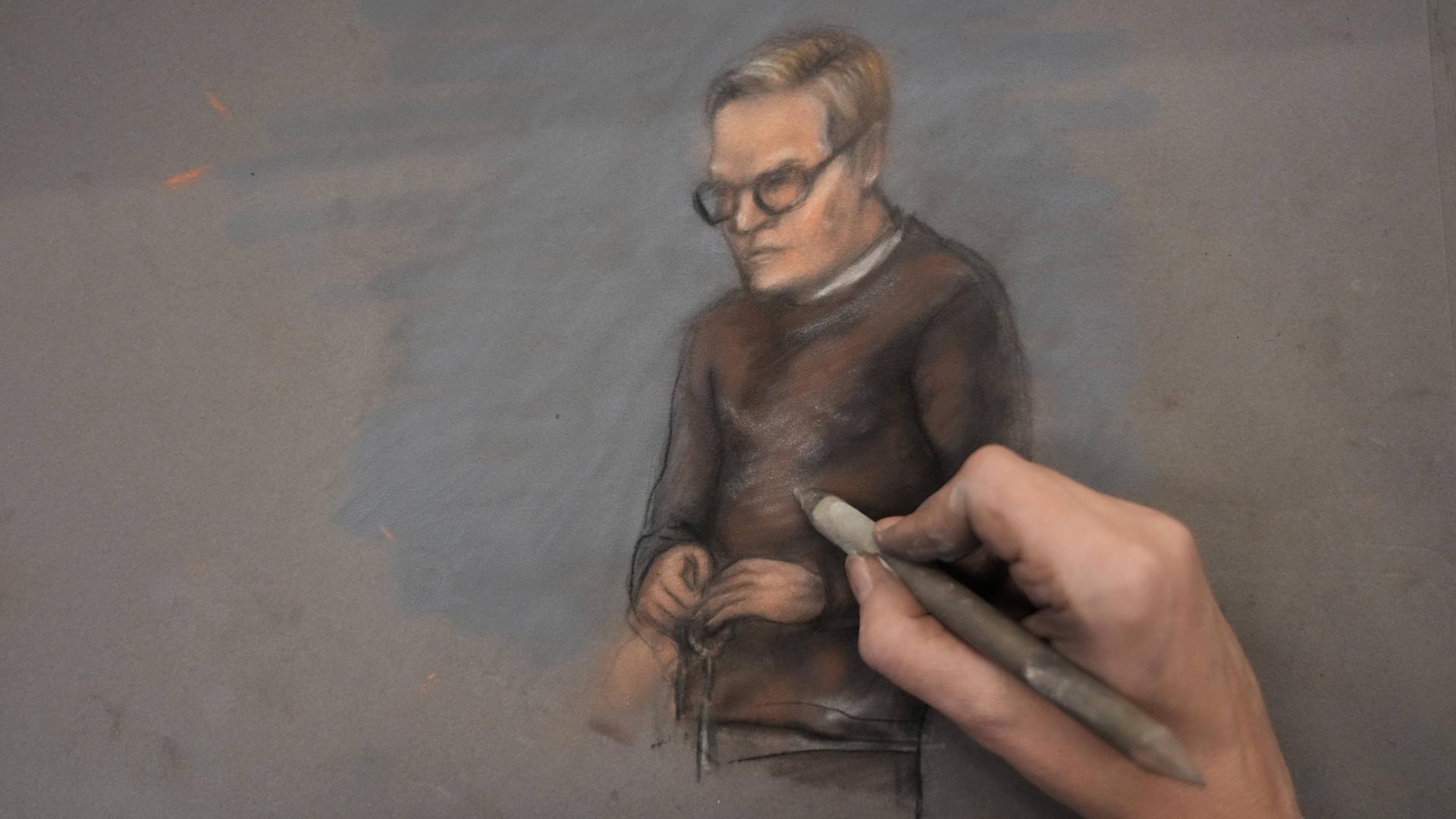 Marius Borg Hoiby, Gerichtszeichnung