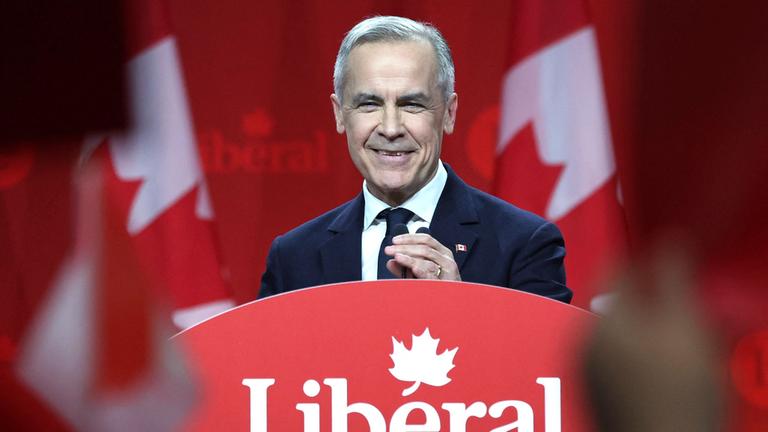 Mark Carney, der neue Chef der Liberalen Partei in Kanada, spricht in Ottawa nach seiner Wahl. 