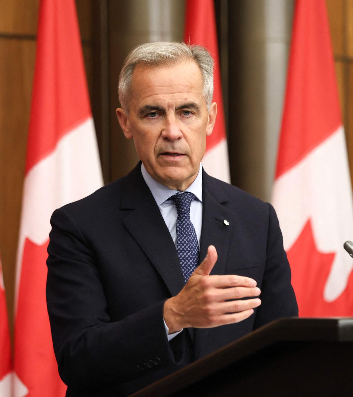 Mark Carney hält eine Rede.