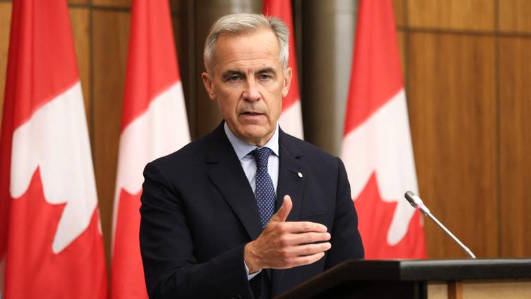 Mark Carney hält eine Rede.