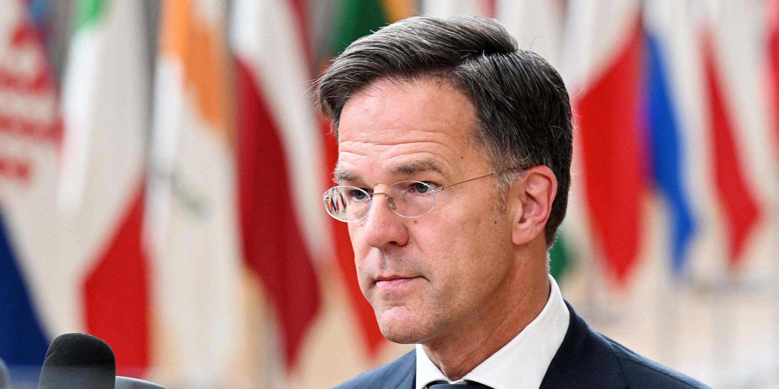 Mark Rutte, aufgenommen am 17.06.2024 in Brüssel (Belgien)