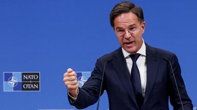 Mark Rutte, aufgenommen am 03.12.2024 in Brüssel (Belgien)