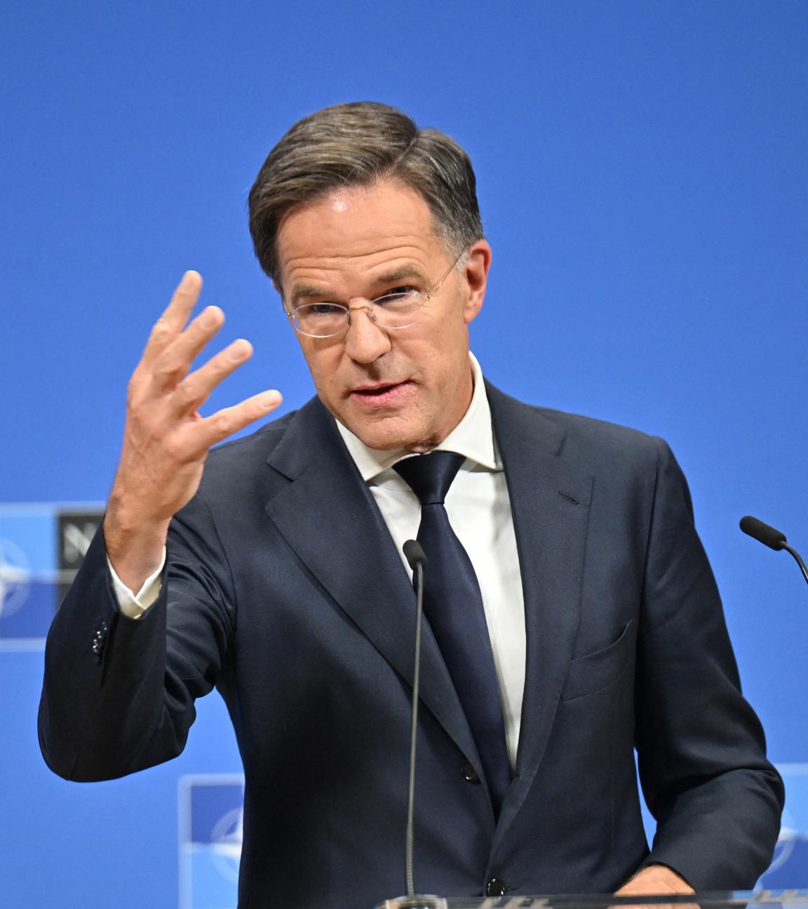 NATO Secretary General Mark Rutte holds a press conference at NATO Headquarters