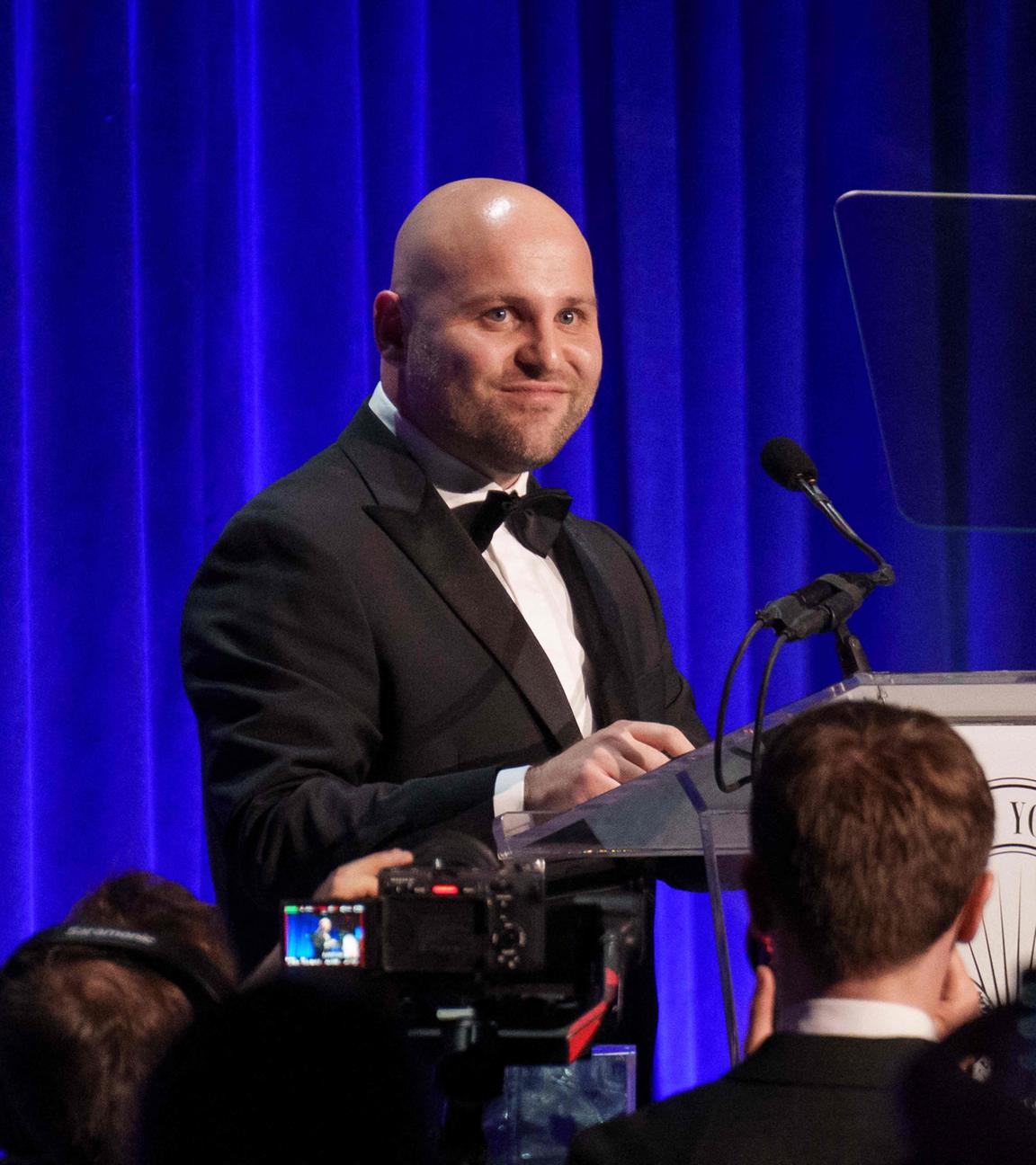 Markus Frohnmaier (AfD) spricht auf der 113. Jahresgala des New Yorker Jungen Republikanischen Clubs