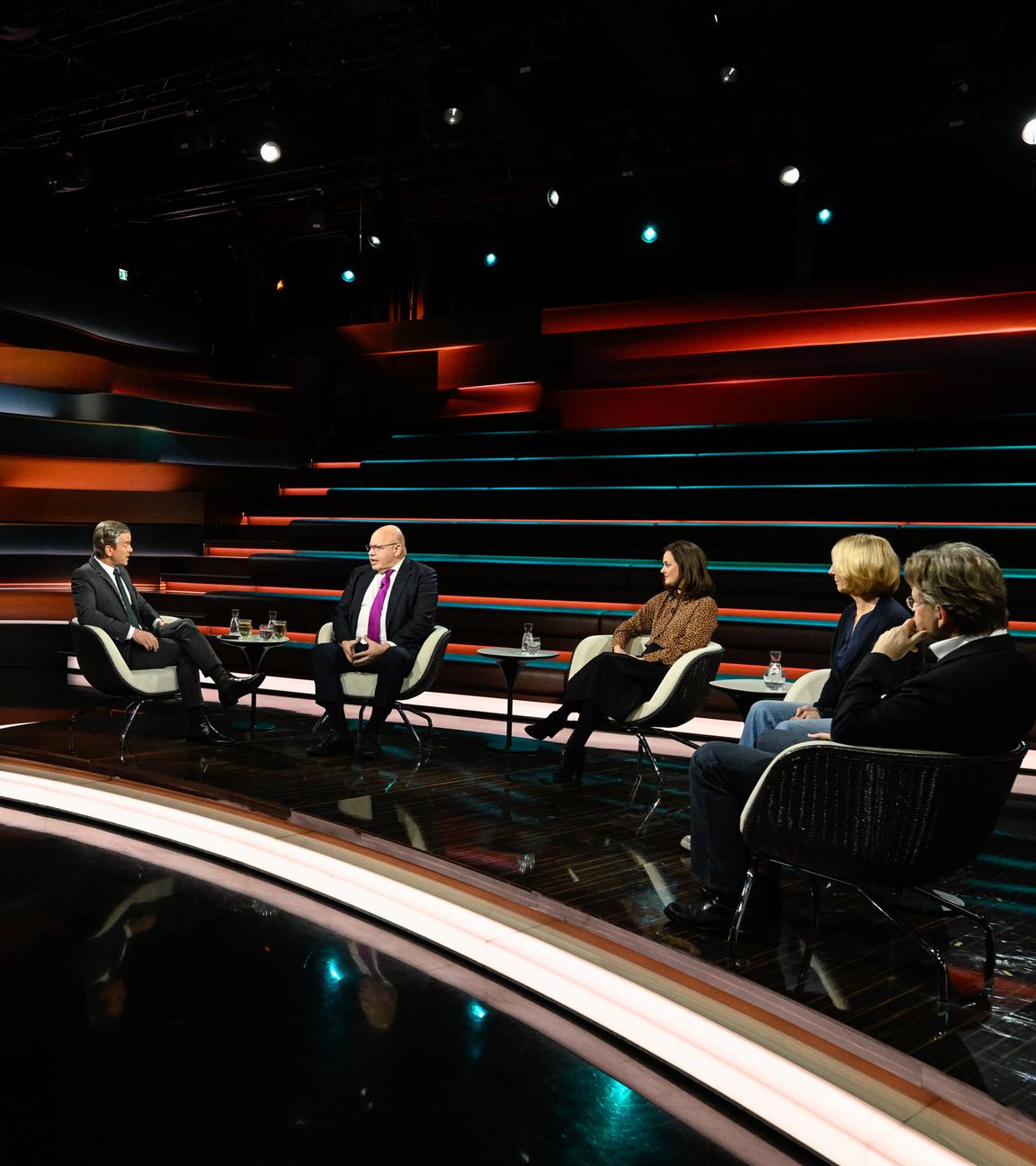 Markus Lanz vom 1. April 2026: Markus Lanz, Peter Altmaier, Julia Löhr, Katrin Eigendorf, Kai Ambos