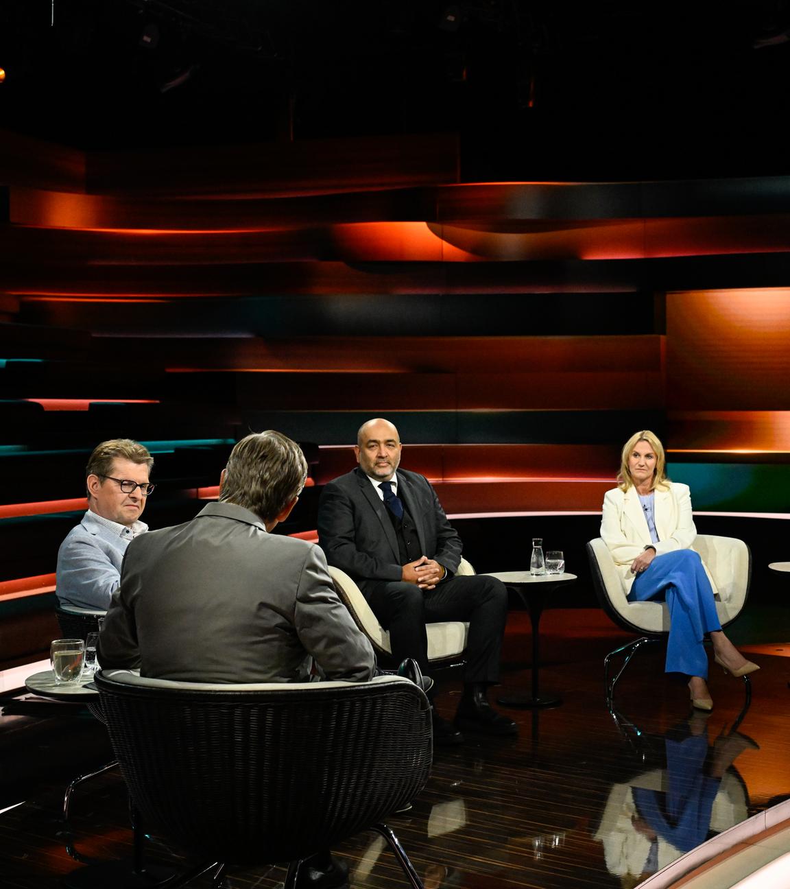 Markus Lanz vom 1. Juli 2025: Ralf Stegner, Markus Lanz, Omid Nouripour, Kerstin Münstermann, Michael Thumann 