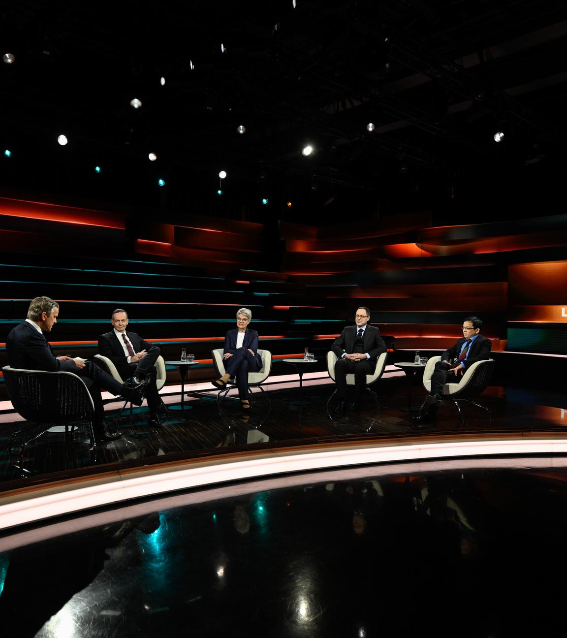 Markus Lanz vom 2. April 2026: Markus Lanz, Volker Wissing, Antje Höning, Andreas Fulda, Felix Lee