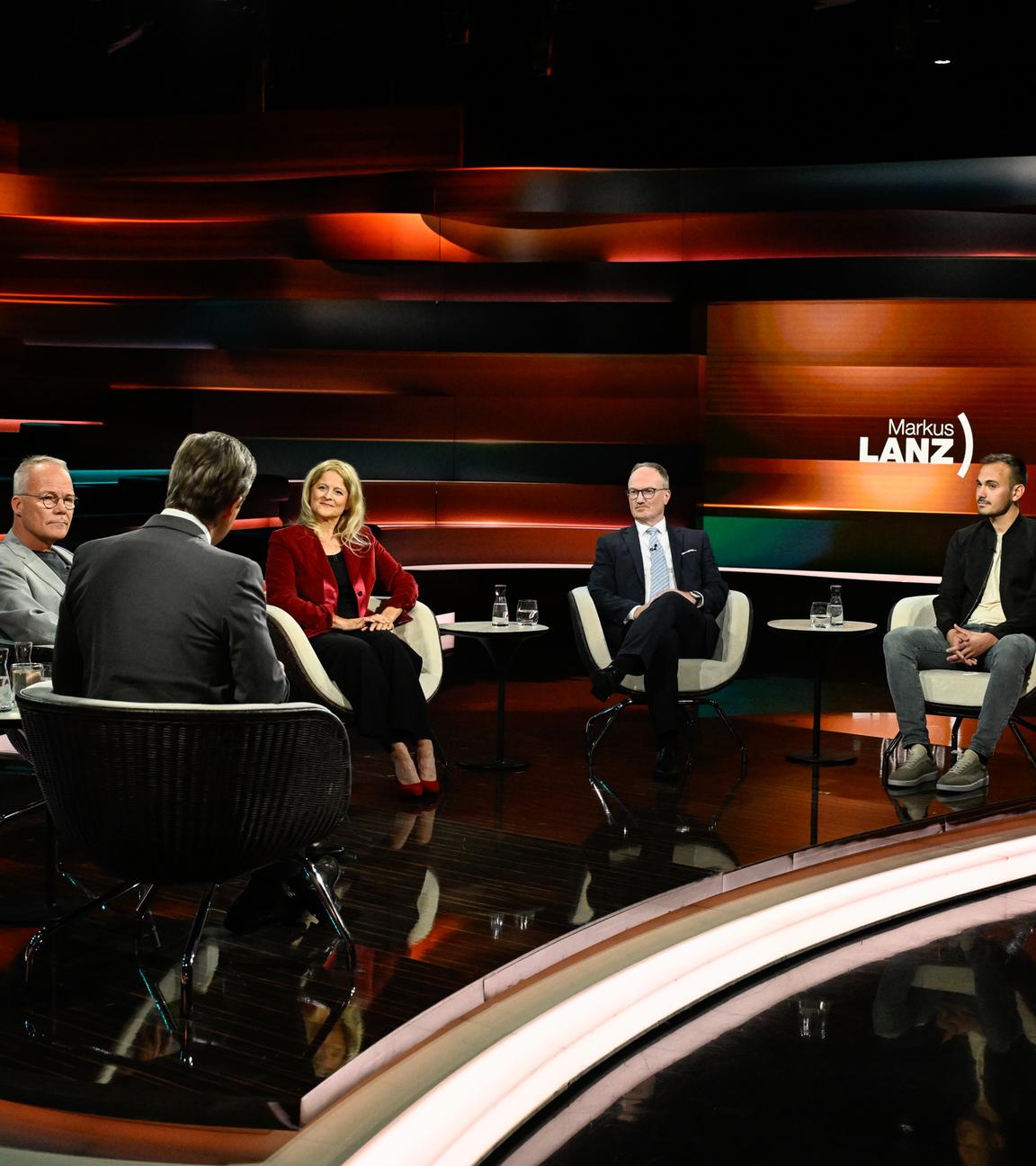 Markus Lanz vom 21. Mai 2025: Matthias Miersch, Markus Lanz, Kristina Dunz, Lars Feld, Ibrahim Naber 