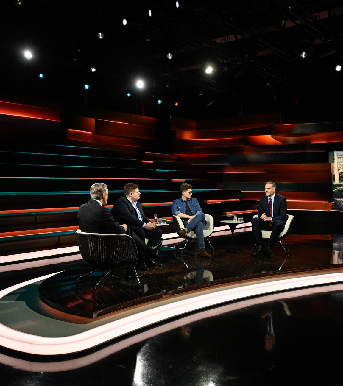 Markus Lanz vom 31. März 2026: Markus Lanz, Johannes Volkmann, Philipp Türmer, Frederik Pleitgen, Schalte: Juliane Schäuble