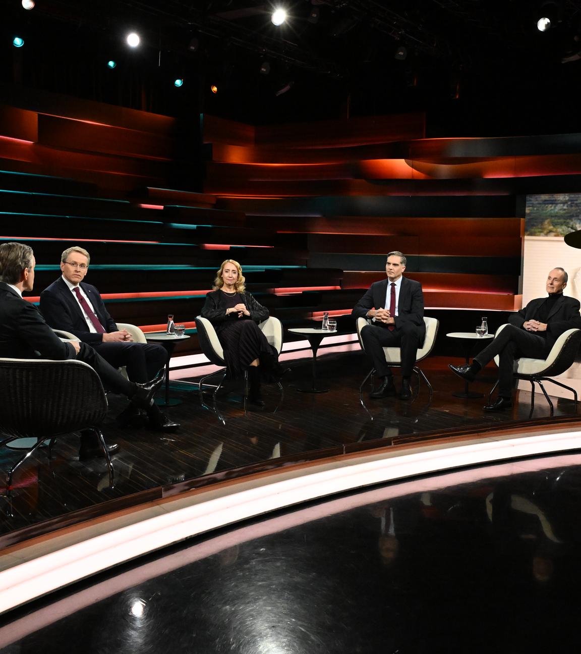 Markus Lanz vom 7. Januar 2026: Markus Lanz, Daniel Günther, Melanie Amann, Frederik Pleitgen, Adrian Geiges, Tom Høyem