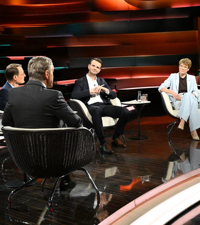Markus Lanz vom 7. Mai 2026: Karl Lauterbach, Markus Lanz, Florian Dorn, Veronika Grimm, Robin Alexander