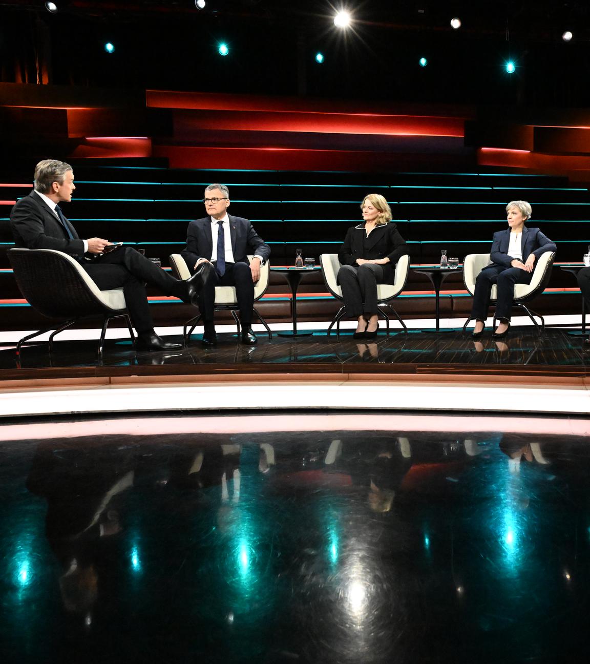 Markus Lanz, Roderich Kiesewetter, Kristina Dunz, Bente Scheller, Frank Umbach, und Gerald Knaus