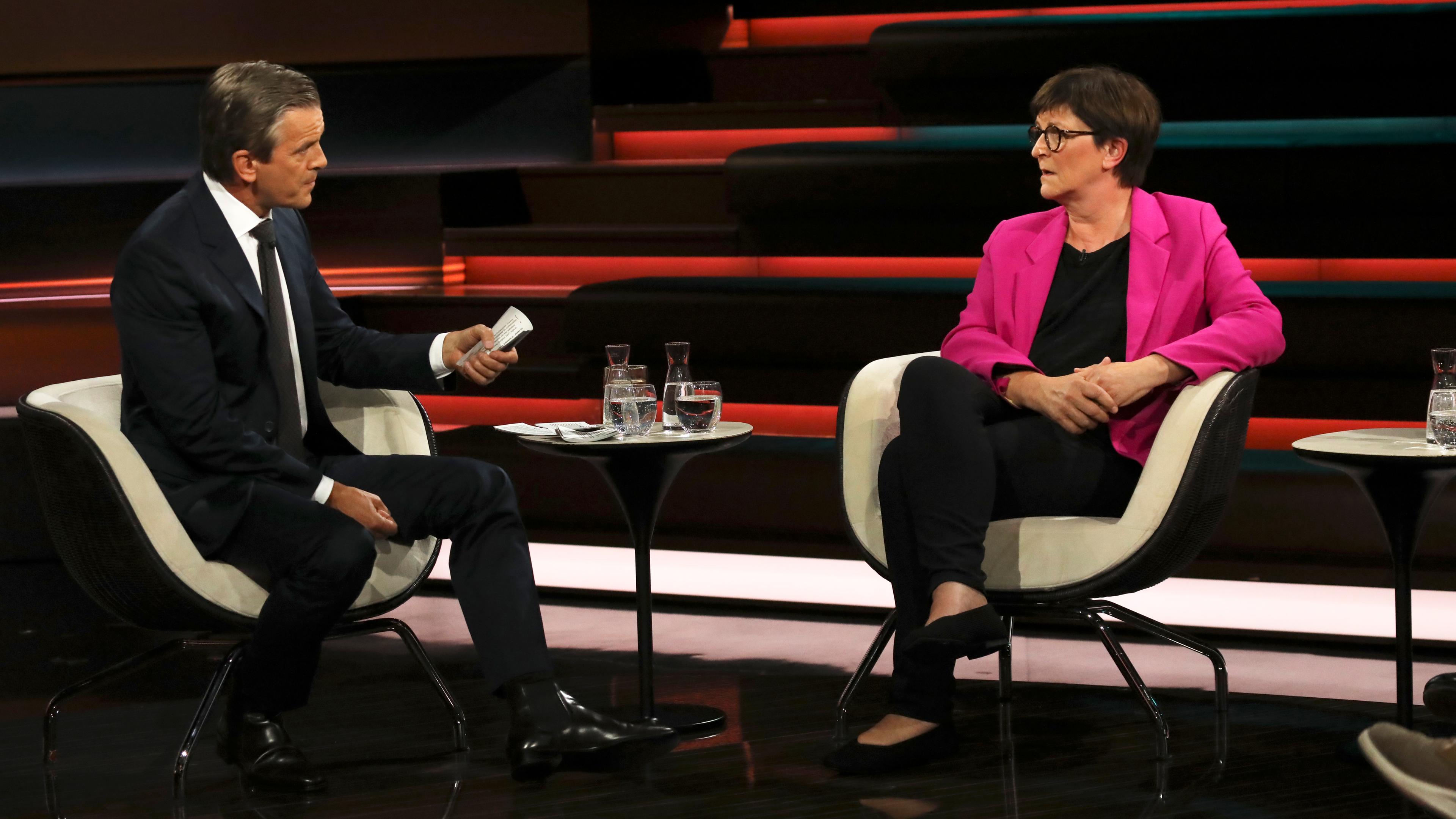SPD-Chefin Saskia Esken zu Gast bei Markus Lanz.