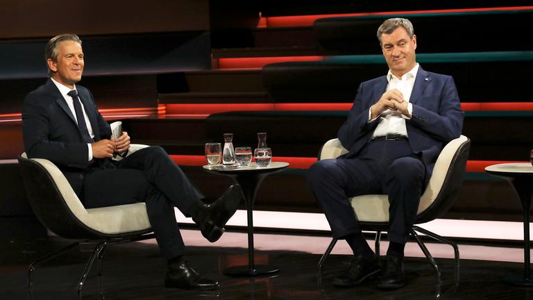Markus Söder zu Gast bei Markus Lanz.