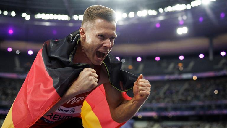 Markus Rehm gewinnt Gold im Weitsprung.
